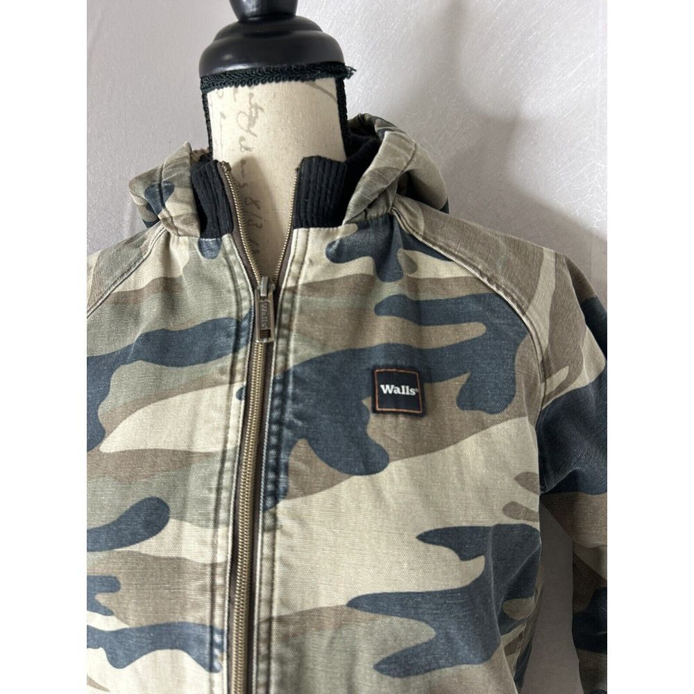 Walls Tough Wear Kids Grow Camp Coat Fleece Lined Youth L Hunting Winter - Picture 4 of 10